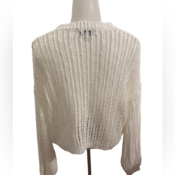 Pinch Off-White Open Knit Boxy Crop Sweater size S - Picture 2 of 5